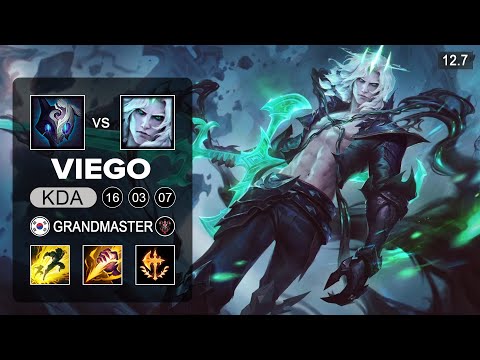 Pyosik Viego vs Kindred Jungle - KR Grandmaster - Patch 12.7 Season 12