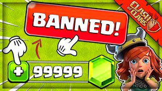 WARNING! FREE GEMS HACKS get you BANNED in Clash of Clans