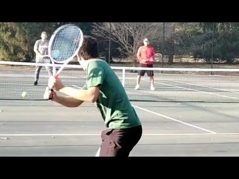 Throwback Thursday Tennis 🎄💪 | Mic Dominates at Net!  