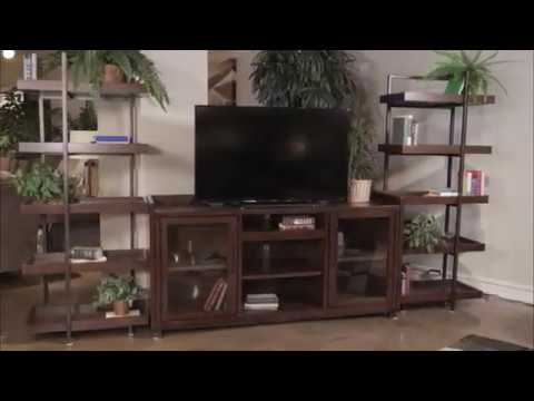 Starmore Brown and Gunmetal 3 Piece Entertainment Center from
