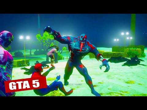 Grand Theft Auto 5 Iron-Man Saving Spider-Man From Crazy Venom Playstation Gameshd