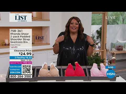 Rhonda Shear 2pack Padded Shoulder Strap Seamless Leisur...