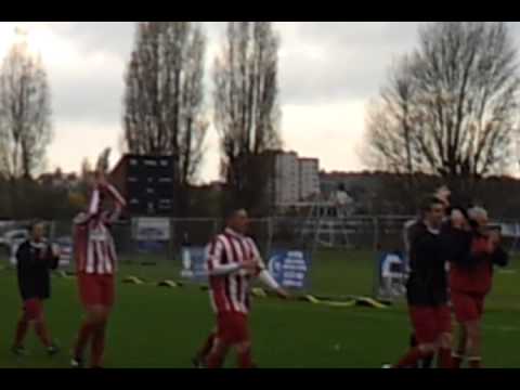 Stourbridge vs Rushall FA Cup 4th round qualifier victory celebrations