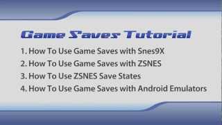 How To Use SRM Saves & States with Snes9X ZSNE