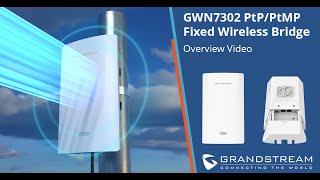 جسر لاسلكي خارجي جراندستريم بتقنية Wi‑Fi 6 ومدى حتى 5 كم ودعم PtP/PtMP موديل GWN7302