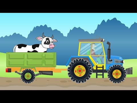 , title : 'Tractor for Kids - farmer's work - Expedition for a Cow | Cartoons about Tractors and farmers'