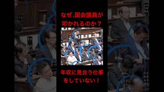 なぜ、国会議員が叩かれるのか？ #日本 #国会 #政治