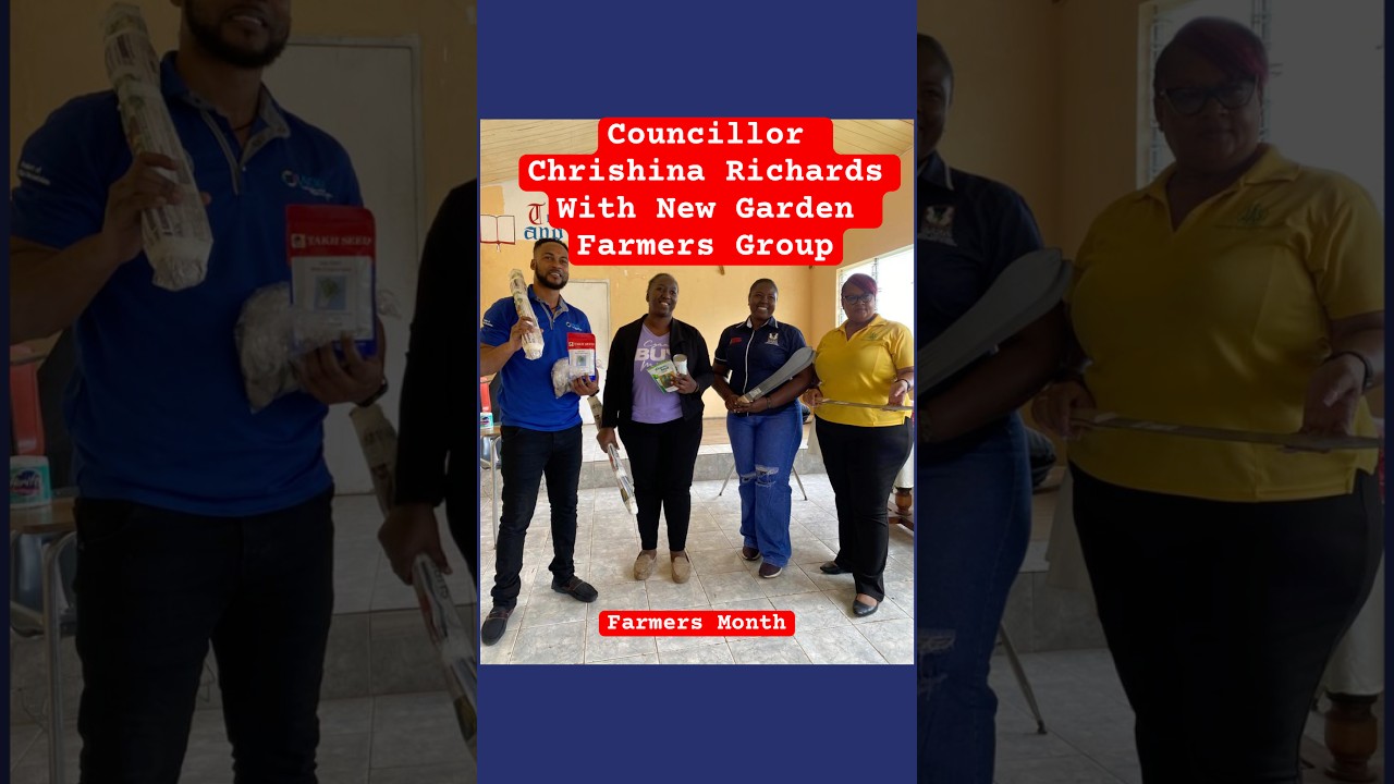 Councillor Chrishina Richards With The New Garden Farmers Group At This Month’s Meeting.