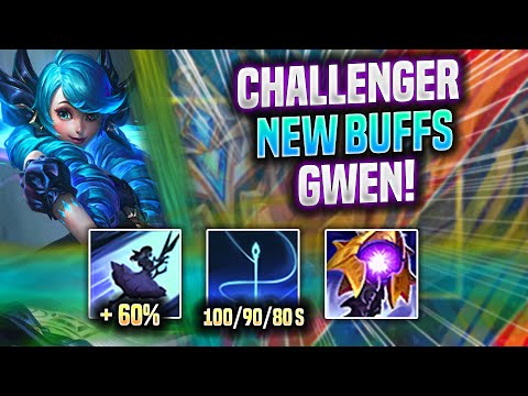 KOREAN CHALLENGER TRIES GWEN WITH NEW BUFFS! - Korean Challenger Plays Gwen Top vs Jax! |