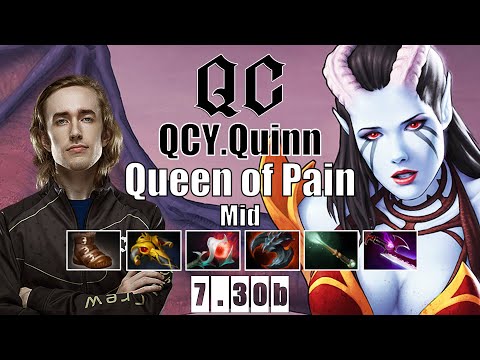 Queen of Pain Mid | QCY.Quinn | DOMINATE MID WITH QOP AND DEFEAT SUMAIL | 7.30b Gameplay Highlights