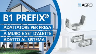 Adattatore per uscita a muro e sistema ad alette Prefix® B1