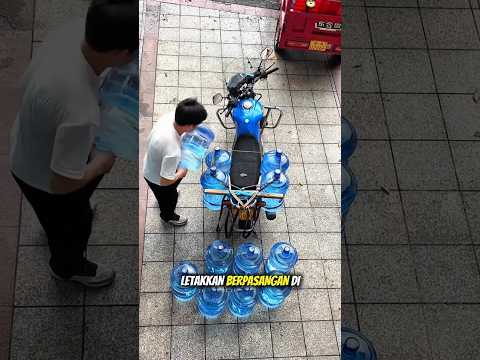 Smart, bro, you can deliver 12 gallons at once using only a motorbike.