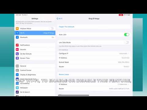 HOW TO DISABLE OR ENABLE WIFI NETWORKS AUTO JOIN IN IPADOS 13.6 (IPAD)