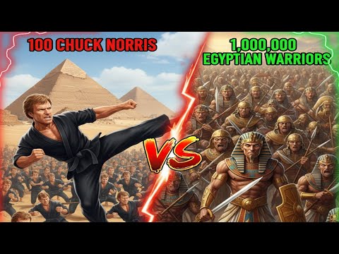 100 Chuck Norris vs 1,000,000 Egyptian Warriors — The Most INSANE Battle in History! ⚔️🐫
