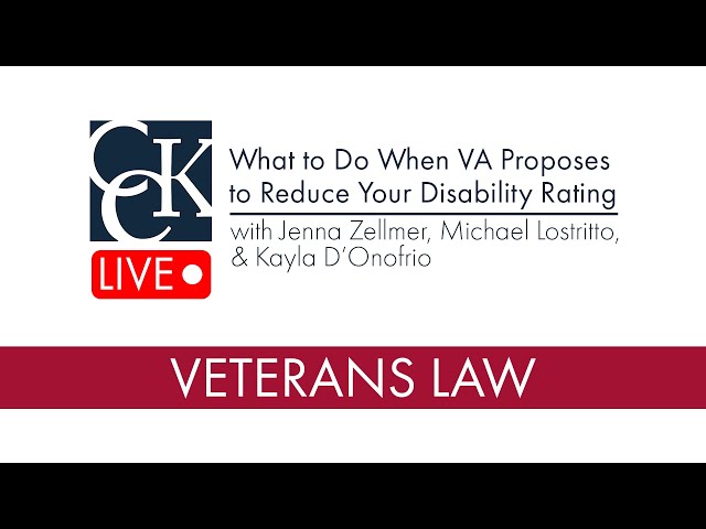 What to Do When VA Proposes to Reduce Your Disability Rating