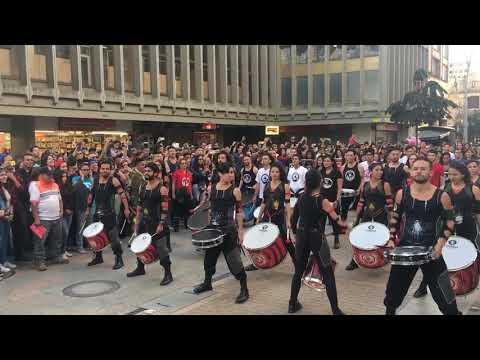 The amazing power of 150 drums