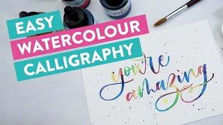 Simple Watercolour Calligraphy Print Tutorial