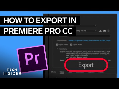 如何在Premiere Pro CC中導出 (How To Export In Premiere Pro CC)
