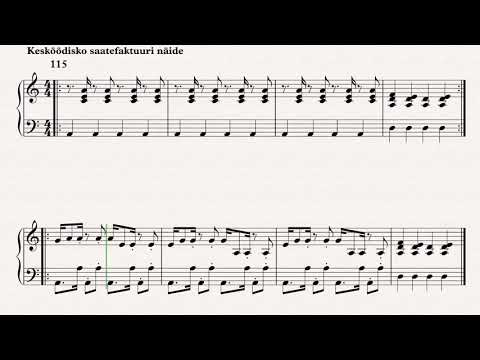 Kesköödisko saatefaktuuri näitenoot