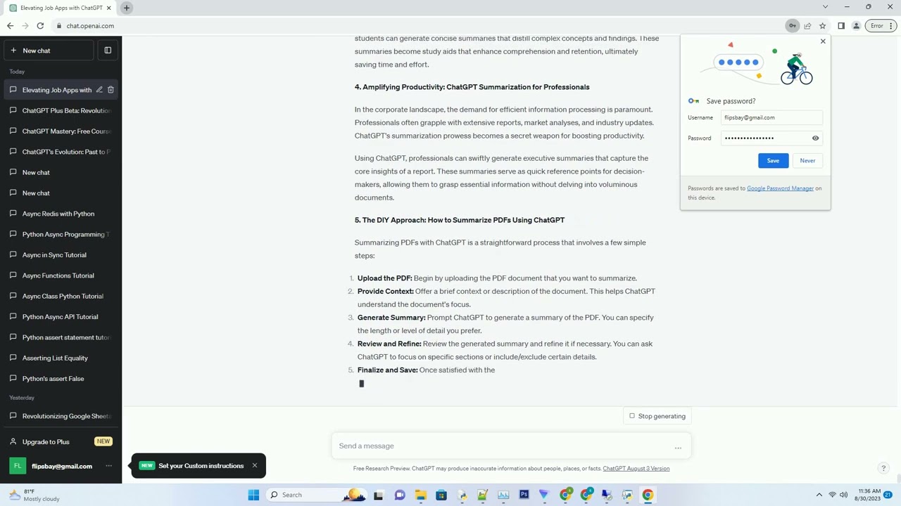 chatgpt summarise pdf
