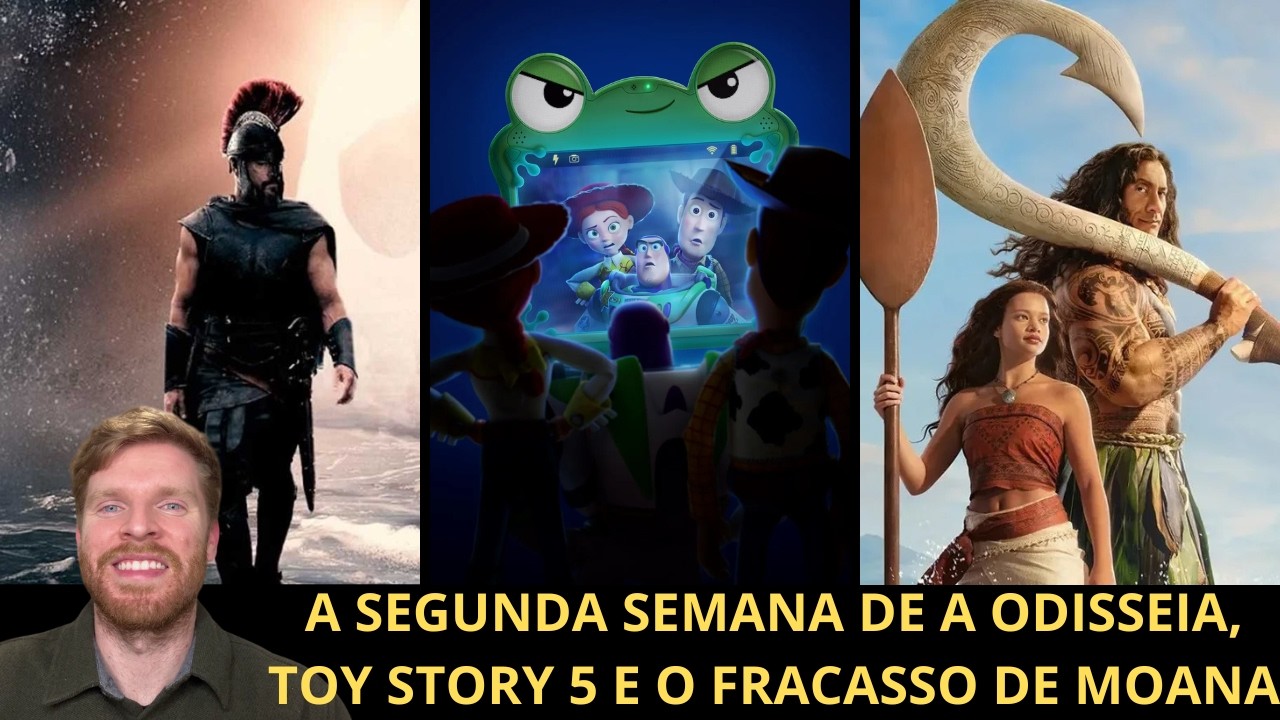 A Odisseia continua quebrando recordes, Toy Story 5 atinge o bilhão e o fracasso de Moana
