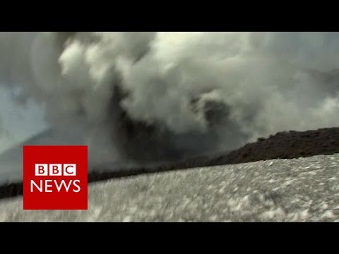Moment BBC crew caught up in Mount Etna volcano eruption - BBC News
