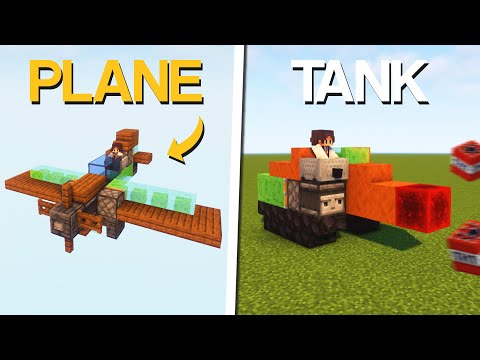 Minecraft: 5+ Working  Redstone Vehicle Builds!