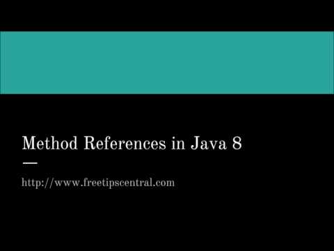 Java 8 Method Reference Tutorial Video Part 1