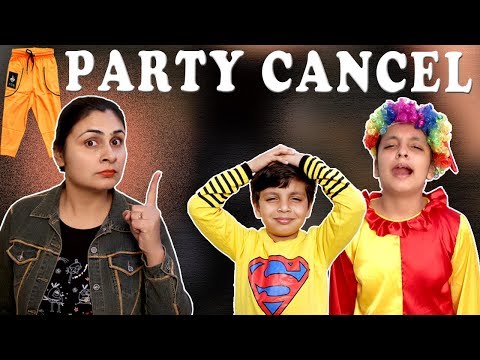 MORAL STORY FOR KIDS | PARTY CANCEL Funny Bloopers Types of kids in Party Aayu and Pihu Show