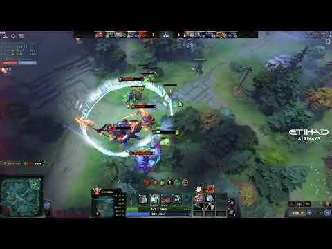 Attacker Kunkka casually wins a 1v4