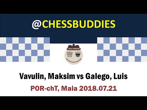 SCANDINAVIAN Defense: Lasker 🔴 Vavulin, Maksim vs Galego, Luis || Maia 2018.07.21