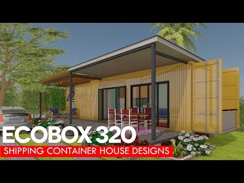 Shipping Container House Designs with Floor plans for Modern Homes | ECOBOX 320 Video