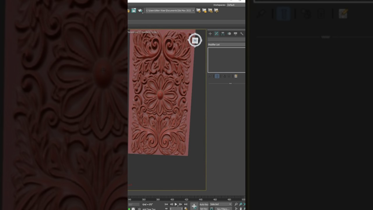 Displace Modifier In 3ds max | Design Pattern | #shorts #youtubeshorts