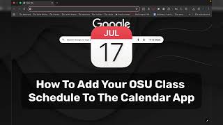 How To Add Your OSU Class Schedule To Your Calendar