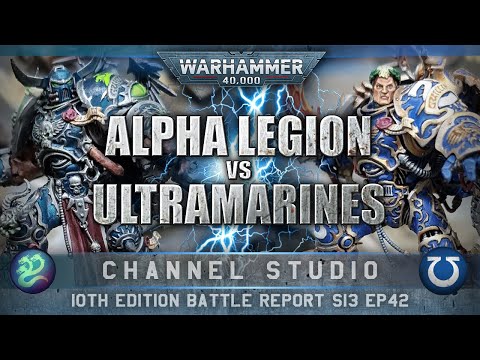Ultramarines Space Marines vs Chaos Space Marines Warhammer 40K Battle Report 10th Edition 2000pts