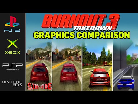 Burnout 3 Takedown | Graphics Comparison | PS2 XBOX PSP NDS |  Side by Side
