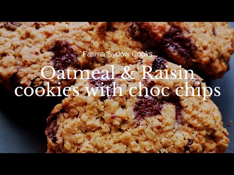 EASY OATMEAL, RAISIN & CHOCOLATE CHIP COOKIES . YUMMY 🍪🍪🍪🍪