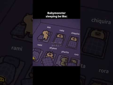 Babymonster members sleeping be like. #kpop #kpop #shortvideo #babymonster