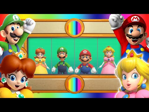 Super Mario Party Minigames #105 Daisy vs Luigi vs Mario vs Peach