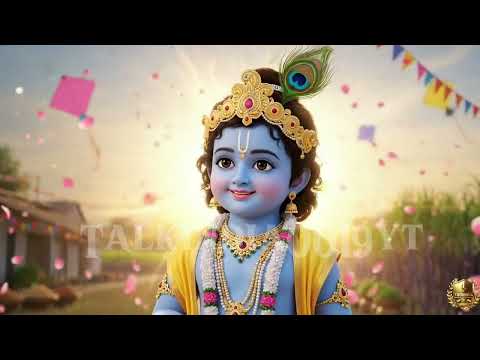 Shree Krishna Ki Makar Sankranti Wishes 🙏Bal Krishna Ne Di Makar Sankranti Ki Badhai 🪁