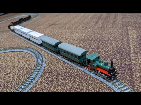 Test Run Kato Pocket Line Series Steam Locomotive On Tomix Super-mini Rails (N-Scale)
