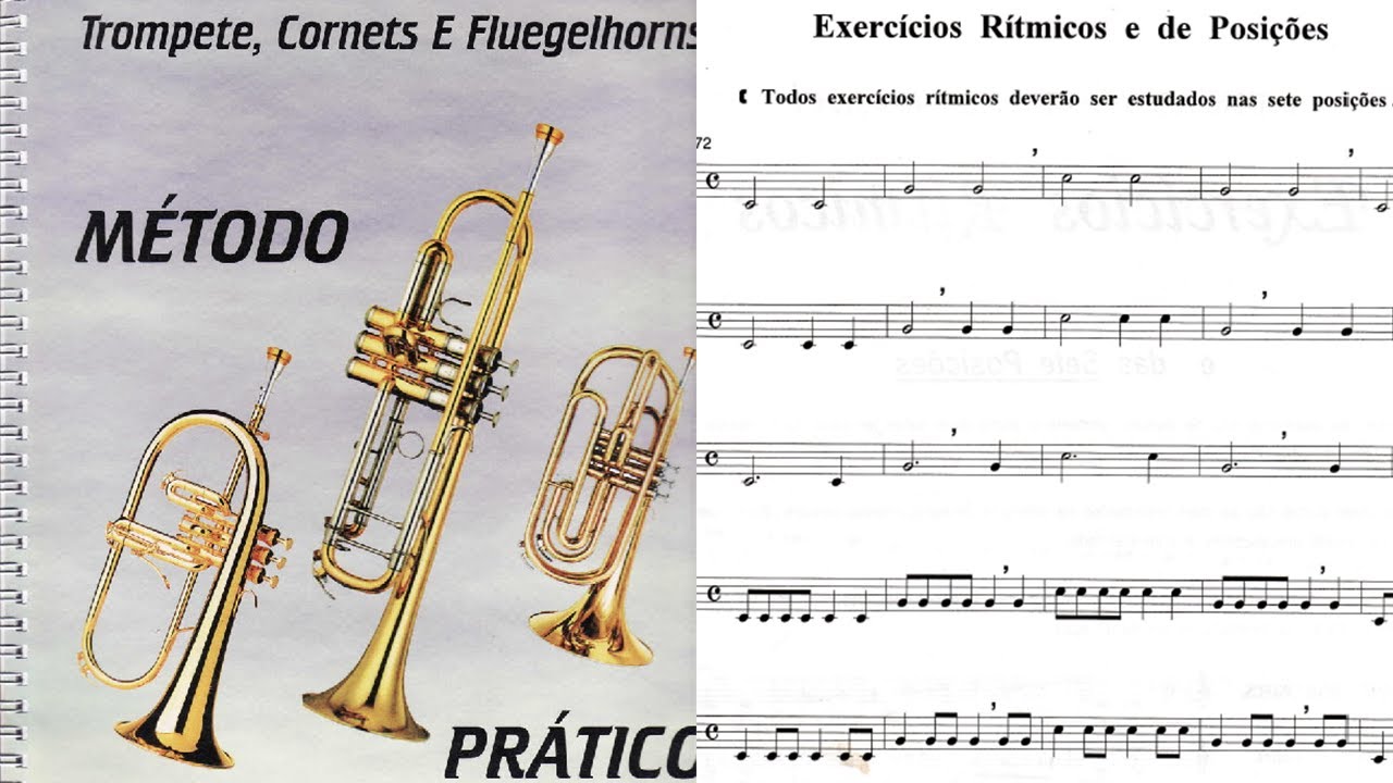 Método para Trompete e Flugelhorn - Almeida Dias Método Prático - Ritmos e Posições 01 a 05