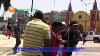 preview picture of video 'A bombazos desalojan a dirigentes encadenados de Contigo Perú - Huaral'