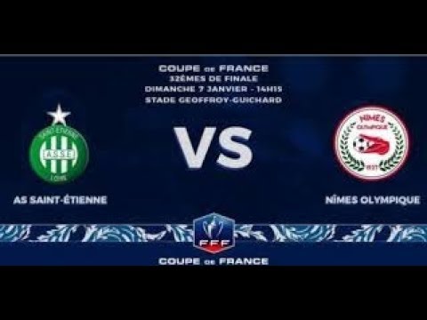 AS Saint-Etienne -Nimes Olympique 2-0 Les buts du match 32èmes de final de Coupe de France