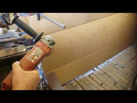 Spark testing various steels.