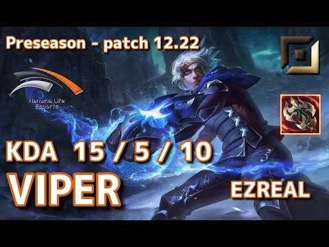 【KRサーバー/M1】HLE Viper エズリアル(Ezreal) VS LSB Clozer アフェリオス(Aphelios) BOT - Patch12.22 KR Ranked【LoL】