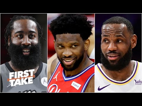 史蒂芬-A.和馬克斯辯論NBA MVP的競爭。詹姆斯-哈登、喬爾-恩比德和勒布朗｜第一視角 (Stephen A. and Max debate the NBA MVP race: James Harden, Joel Embiid and LeBron | First Take)