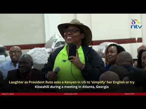 Laughter as President Ruto asks Kenyan lady in US to ‘simplify’ her English