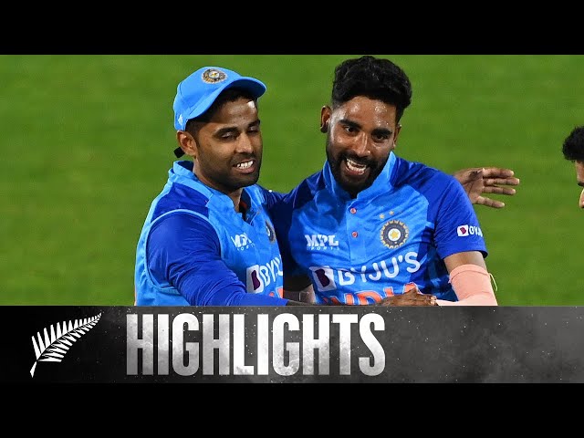 Siraj Stars in Rain Affected Tie | SHORT HIGHLIGHTS | BLACKCAPS v India | McLean Park