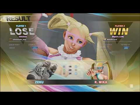 Luffy (R.Mika) vs Infexious (Zeku) - Street Fighter 5 Champion Edition Season 5!